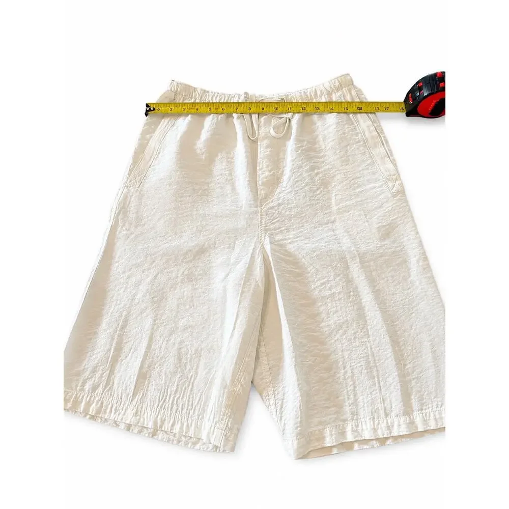 Free People We The Free White Drawstring Beach Shorts Size S Coastal Resort Boho